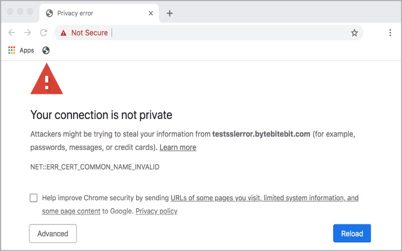 حل ارور your connection is not private در گوگل کروم