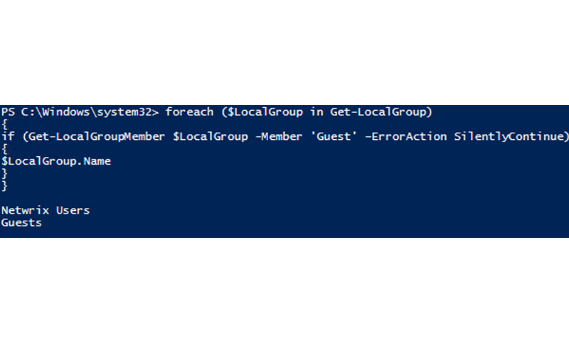 مشاهده تمام گروه های محلی که کاربر در آن عضویت دارد با استفاده از PowerShell