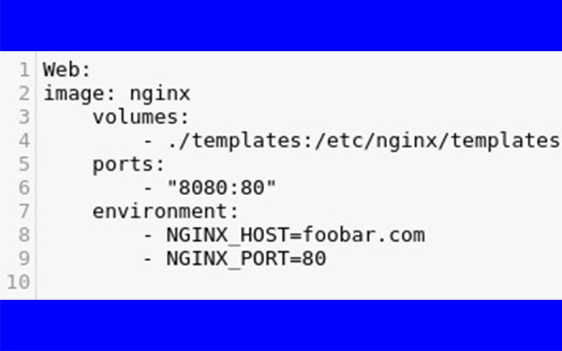 فایل docker compose -nginx