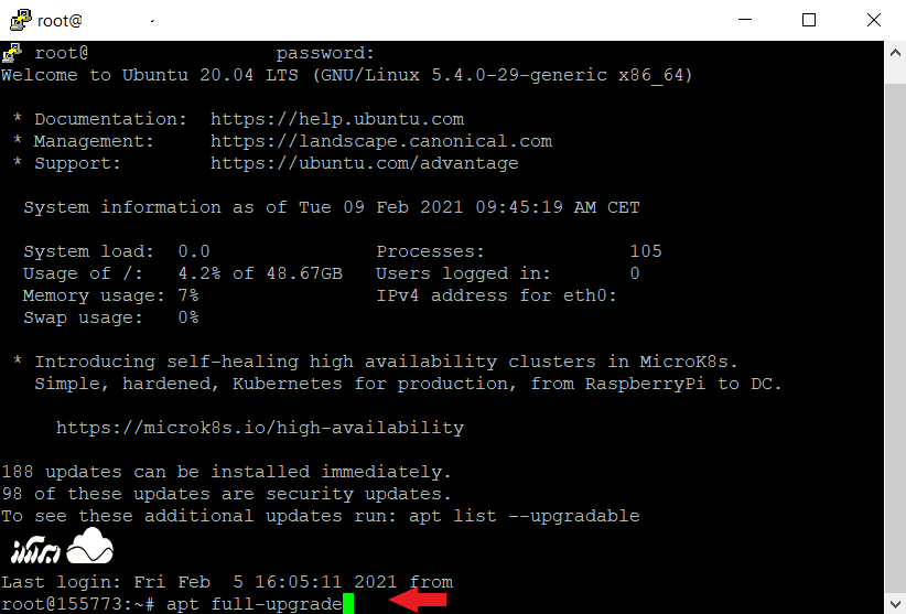 ساخت سرور ماینکرافت با VPS - نصب تمامی به‌روزرسانی‌های سیستم بر روی VPS شما